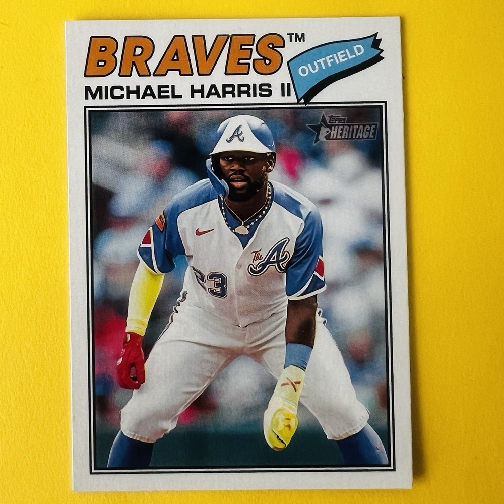 2026 Topps Heritage Baseball Michael Harris II #342 Atlanta Braves Outfield Base